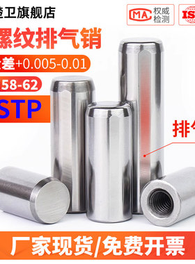 MSTP排气槽销钉内螺纹圆柱销模具轴承钢定位销M4M5M6M8M10M12M16