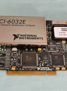 二手NI的 PCI-6032E数据采集DAQ卡，8路DIO,16路AI，测好出