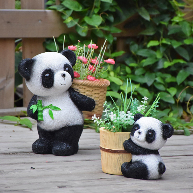 别墅露天阳台创意盆栽花盆户外花园装饰庭院仿真动物熊猫花缸摆件,标准件/零部件/工业耗材,输送带/传送带,淘宝优惠券,粉丝福利购,淘宝优惠卷