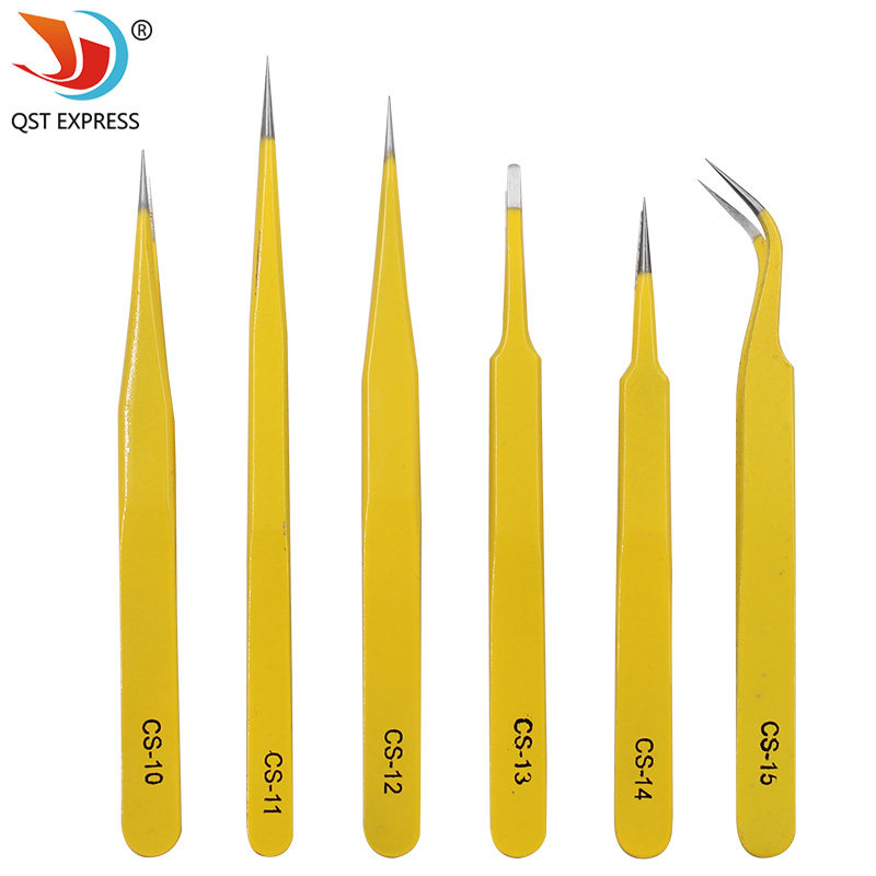 黄色不锈钢镊子 燕窝挑毛美睫工具 电子手机维修弯尖直头细尖夹子,农机/农具/农膜,灌溉工具,淘宝优惠券,粉丝福利购,淘宝优惠卷