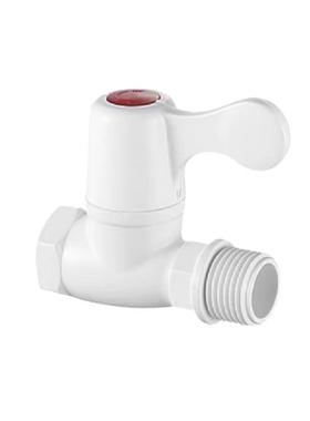 联塑直通阀开关家用塑胶止水阀三角阀门控水器白色联塑龙头角阀