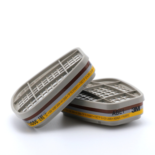 3M6057 6007有机蒸气无机酸性气体硫化氢滤毒盒配合面具使用滤盒