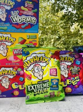 warheads美国进口子弹头牌酸味多种糖果sour cubes方块糖液体喷雾