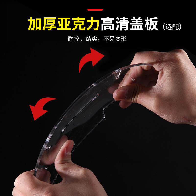 圆形鱼缸盖子定制半圆缸盖板瓷盆防鱼跳缸防猫网透明亚克力上顶盖