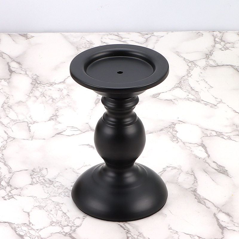 美式摆件北欧单头烛台简约铁艺烛台婚庆烛台摆件浪漫气氛蜡烛杯