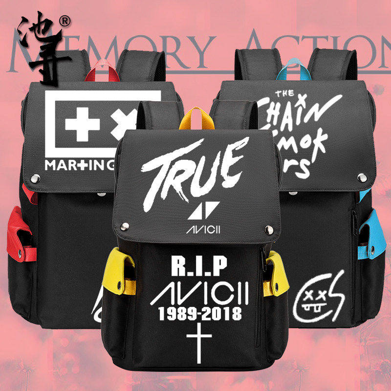 2024百大DJ书包A神 Avicii TRUE双肩背包烟鬼组合周边马丁盖瑞斯