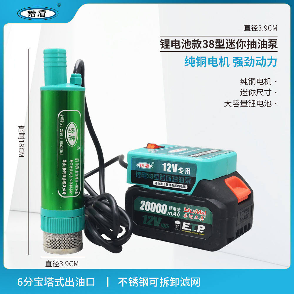 德国进口锂电池抽油泵12v两用款油水抽油柴油泵电动抽油泵抽水泵