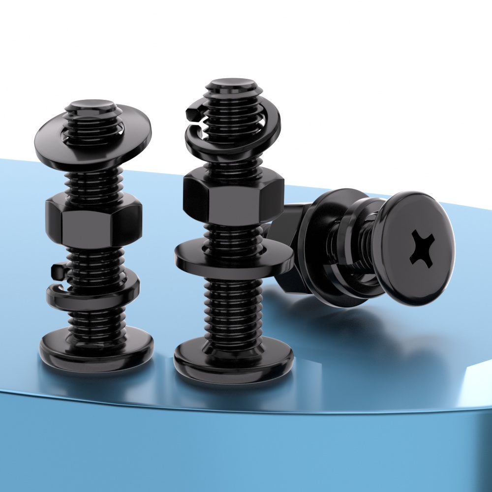 黑色不锈钢十字扁平头螺