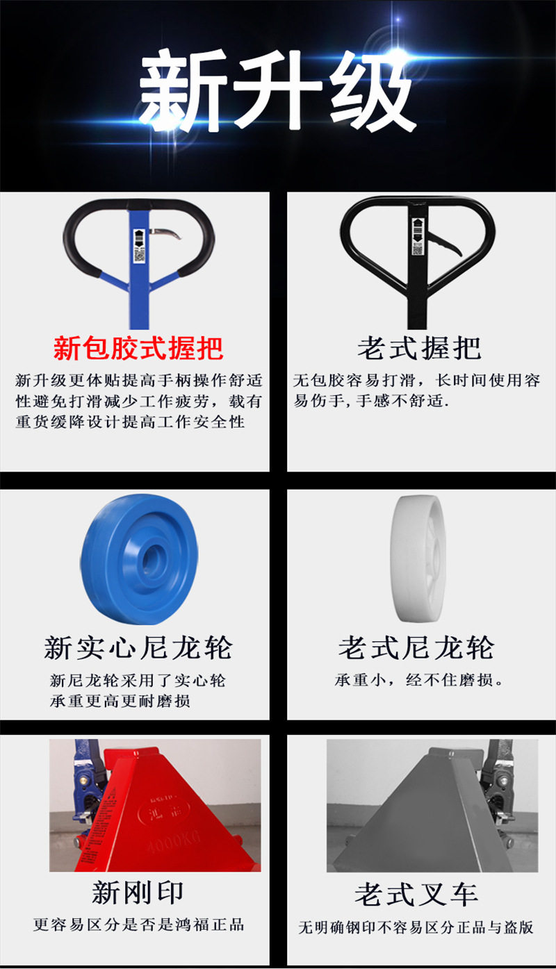 手动叉车鸿福搬运吨液压图片