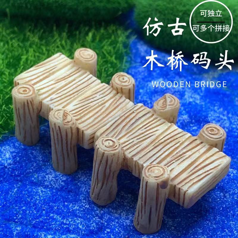 复古木桥走廊码头小流水