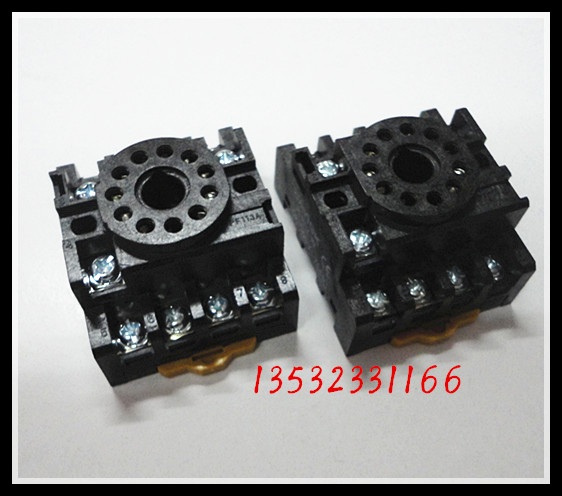中间继电器11脚座 圆11脚继电器座JTX-3C MK3P继电器脚座PYF-113
