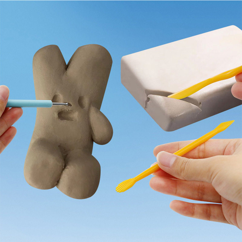 辅助塑型 橡皮软陶太空彩泥手工黏土工具 双头压痕笔可抹痕可压痕