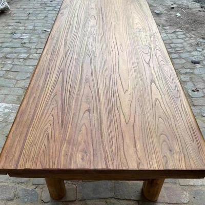 老榆木桌子实板复古茶台