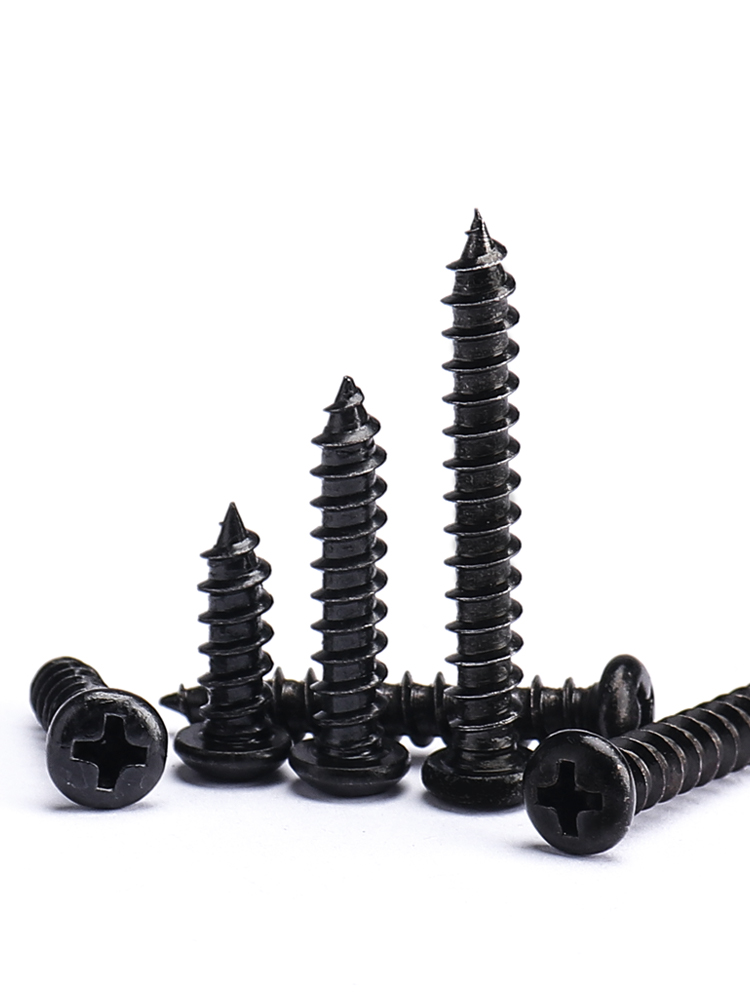 镀黑十字槽盘头自攻螺丝