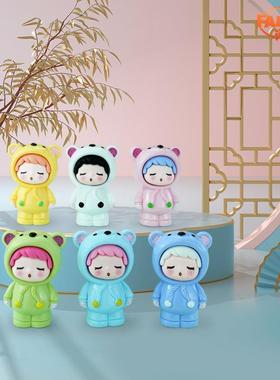 可爱卡通新款创意装饰品树脂摆件萌粒小熊家居办公车载小摆件