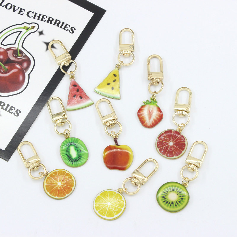 水果切片钥匙扣猕猴桃西瓜合金挂件草莓苹果橙子airpods包包挂饰,服饰配件/皮带/帽子/围巾,钥匙扣,淘宝优惠券,粉丝福利购,淘宝优惠卷
