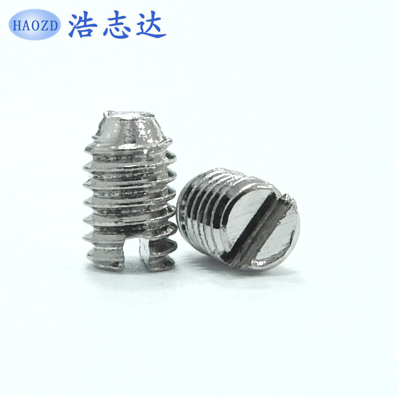 5*3.5一字锥端倒角机米m2.5*4开槽紧定 无头螺丝