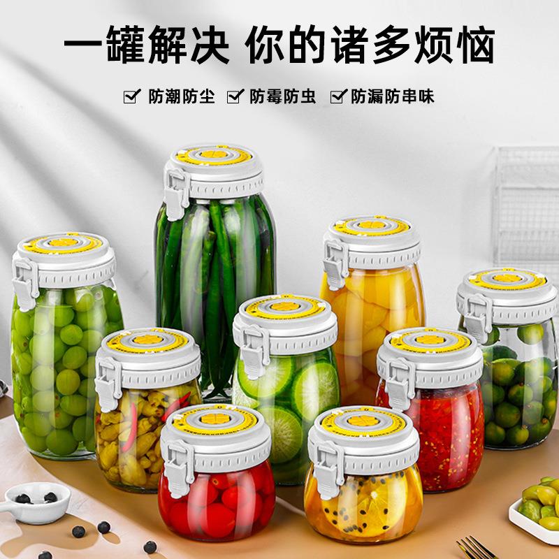 腌制罐小泡菜坛子带盖罐子玻璃密封罐储物瓶子蜂蜜罐头杂粮茶叶