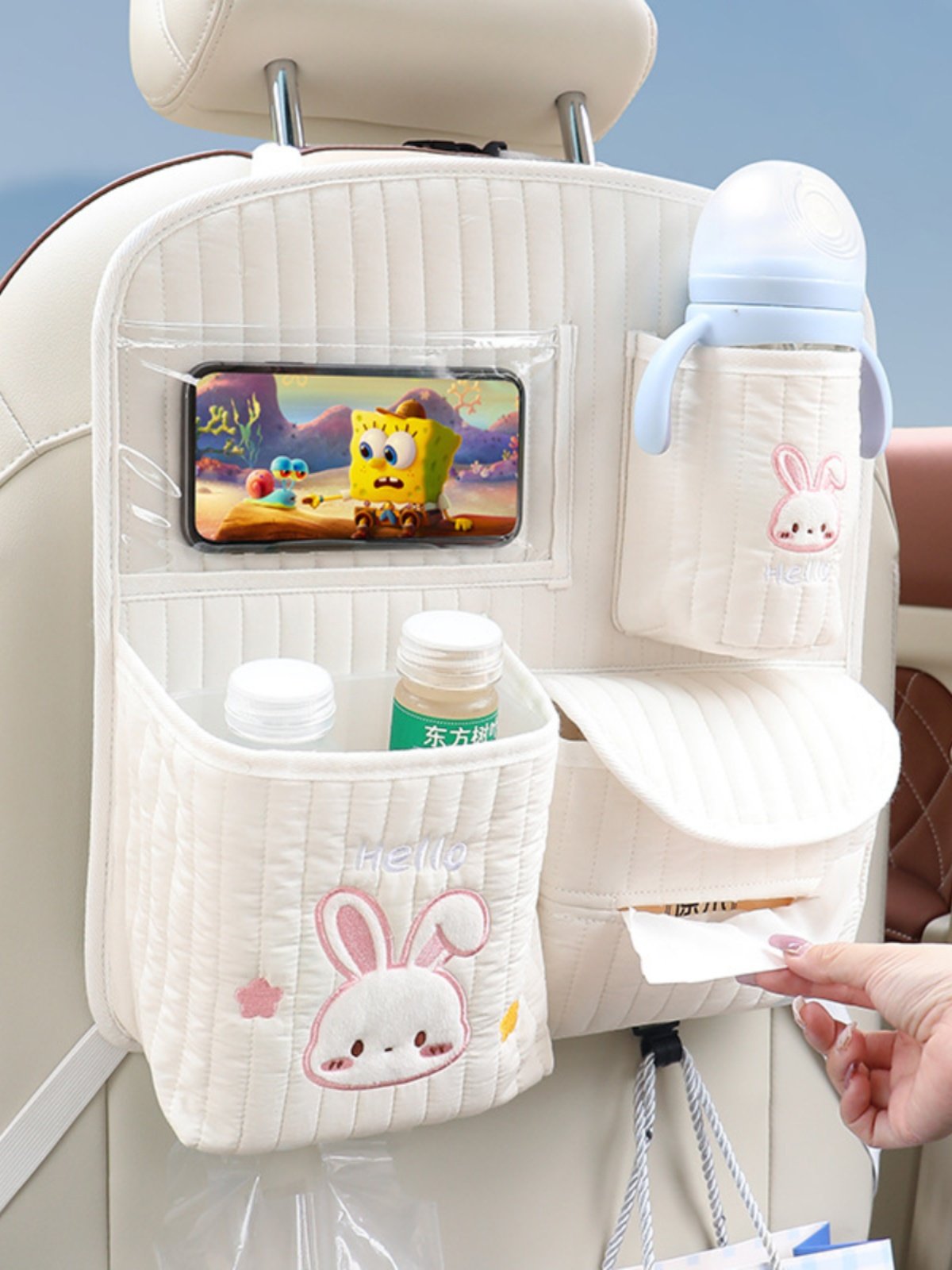 汽车用座椅后背收纳袋卡通多功能置物桶车载实用好物储物挂袋女士,农用物资,苗木固定器/支撑器,淘宝优惠券,粉丝福利购,淘宝优惠卷