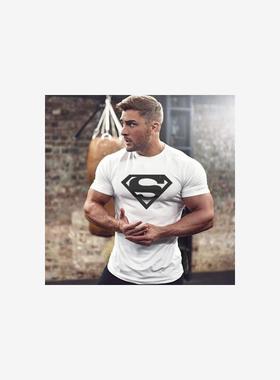 Man sport t-shirt male bodybuilding gym tee tops 运动T恤男