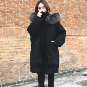 200斤胖妹妹派克服棉衣冬羽绒棉服女中长款显瘦大码棉袄外套加厚