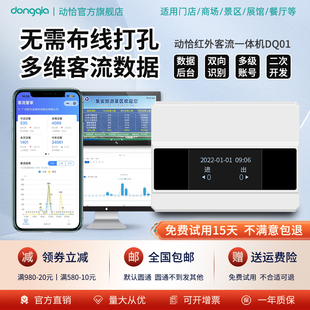 免布线丨动恰红外客流计数器人流量人数统计系统展馆商场门店DQ01