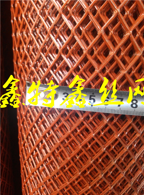 刀红色喷漆钢板网菱形孔