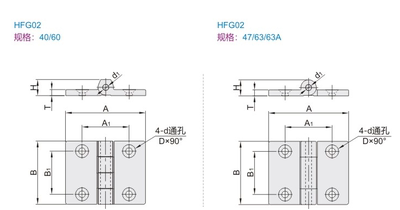 不锈钢型材铰链蝶形合页
