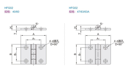 不锈钢型材铰链蝶形合页