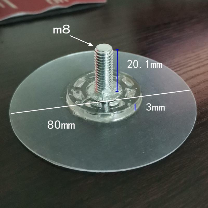 m8黏贴免钉无痕贴免打孔安装挂件无痕钉防水粘胶螺丝贴片置物架贴