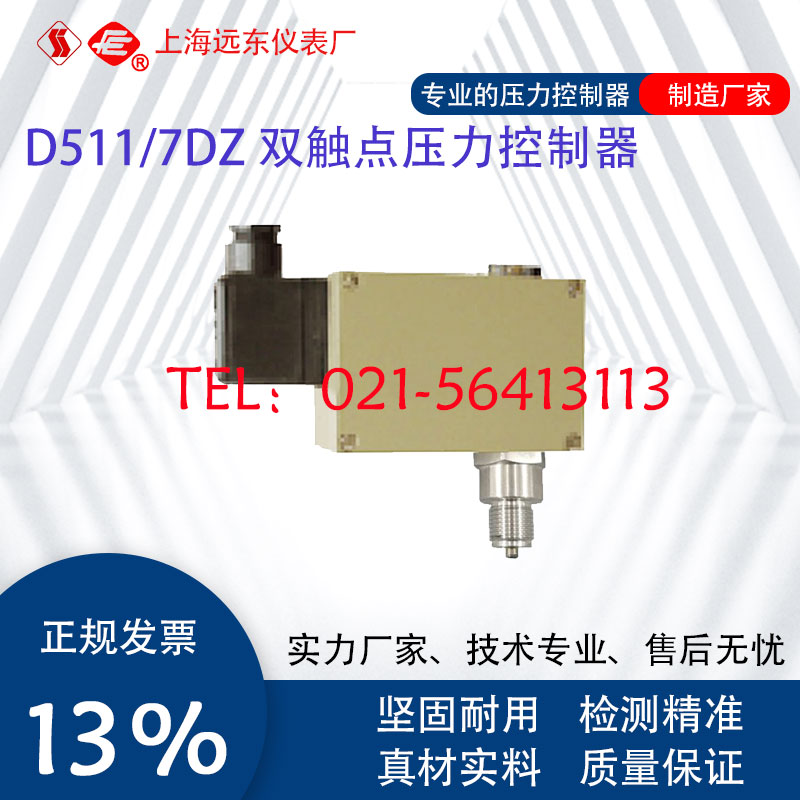 0811112 0811212 0811312上海远东仪表D511/7DZ双触点压力控制器