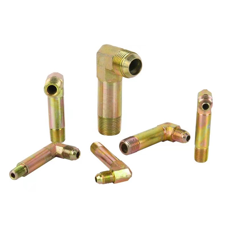 液压接头加长对丝内外丝转换接头直通直角公制英美制外丝弯头2分