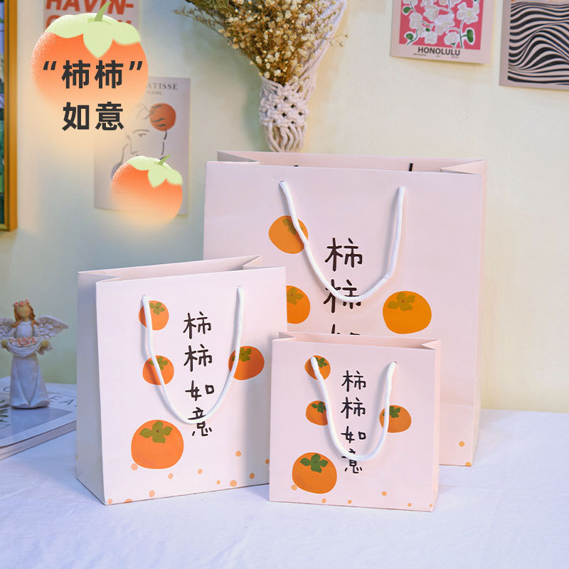 厂家直销方形服装店礼品袋日式ins风手机包装袋节日礼物手提纸袋