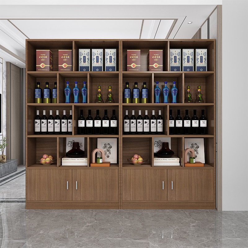 酒柜靠墙客厅展示柜隔断置物架白酒架2023年新款家用酒水烟酒北祥
