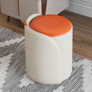 新款凳子家用轻奢成人高级化妆凳子沙发卧室圆皮凳客厅茶桌小凳子