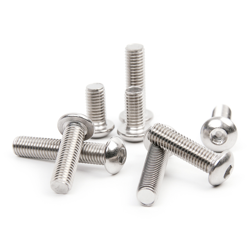 316不锈钢ISO7380盘头 半圆头内六角螺丝钉M5x8x14x16x20x45x60mm