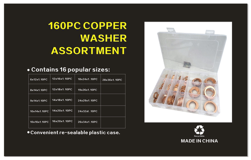 IMPA813080铜环工具箱 铜环箱 紫铜圈工具盒 紫铜垫片350pc568pc