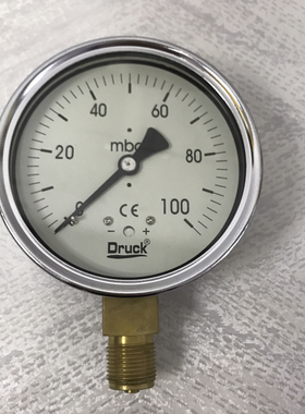 膜盒压力表 YET-100  100mbar 等于10kpa 直径100mm 螺纹m20x1.5