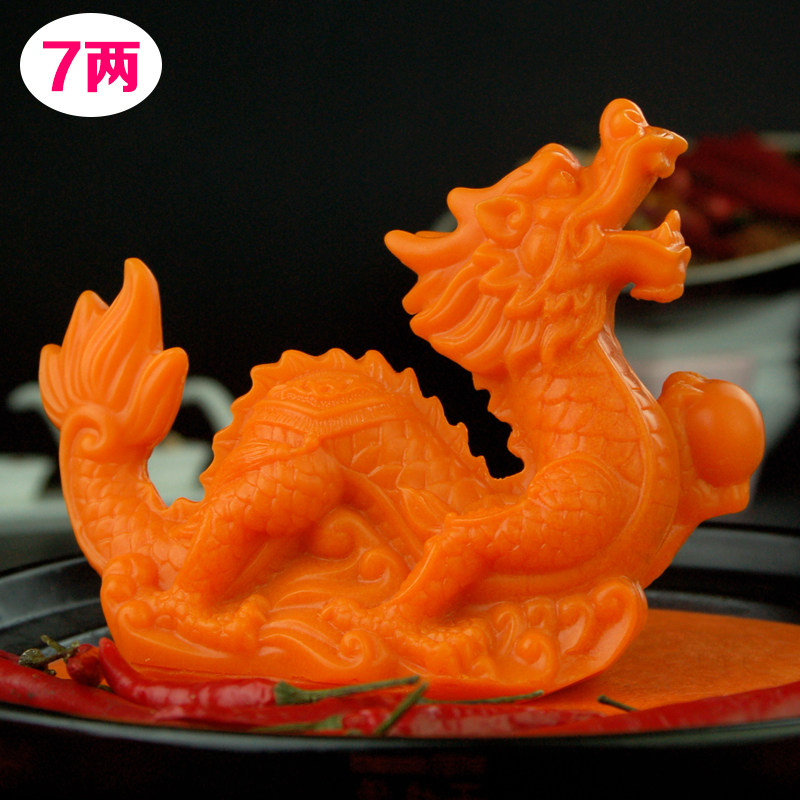 牛油火锅底料模3D硅胶慕斯模具 盐雕模糖艺生肖卧龙模火锅油模具
