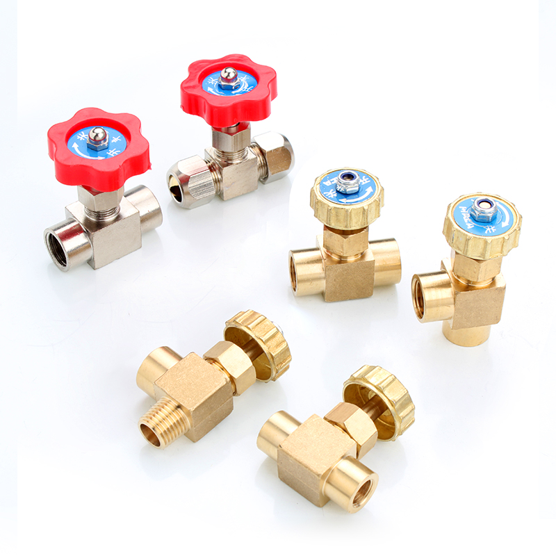 铜针型阀双头卡套分气流