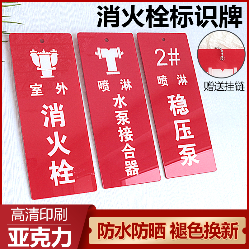 消防水泵房标识牌喷淋火