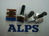 带中点 ALPS 柄23MMF AC20K B50K 142立式 双联电位器6脚