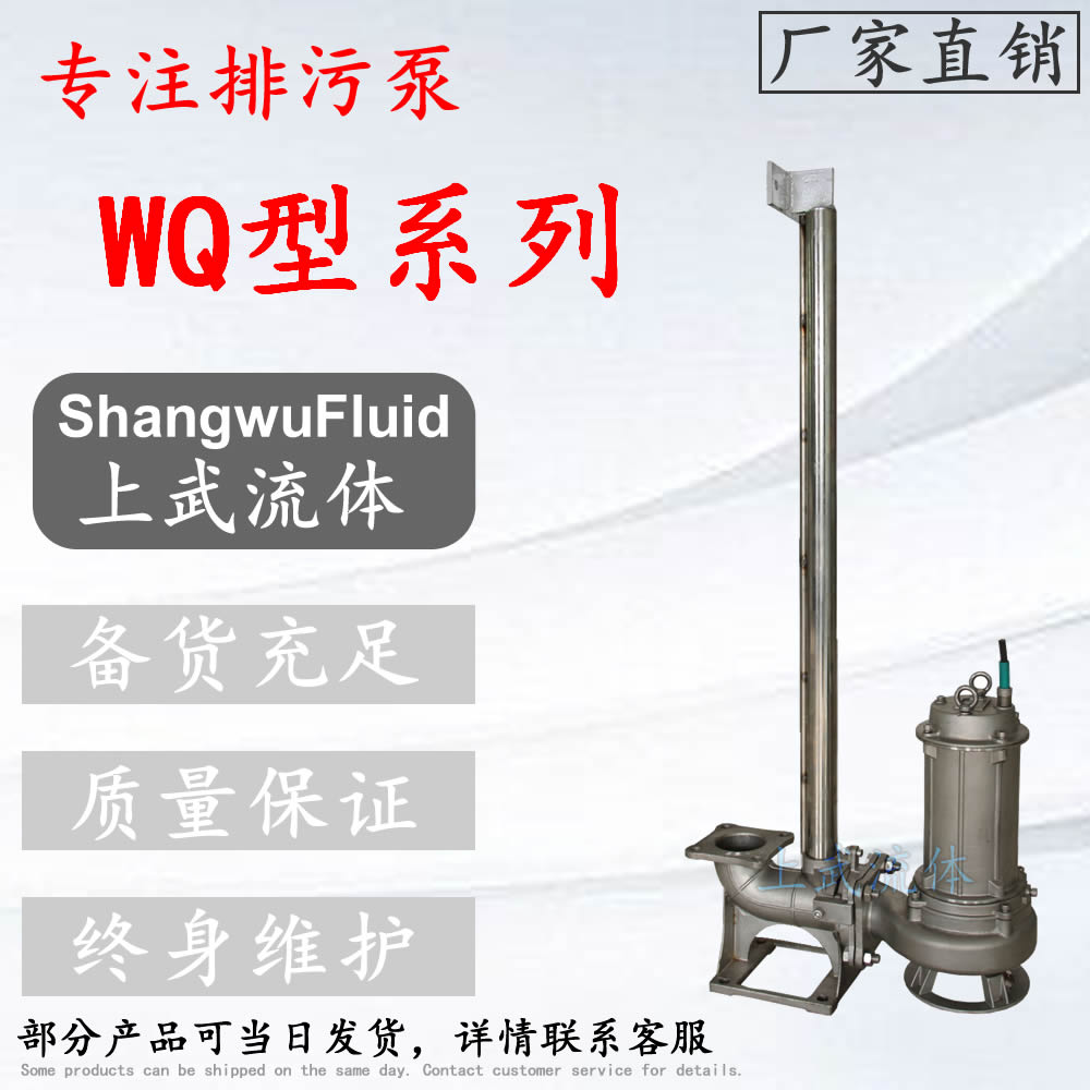 固定式升降潜水泵 不锈钢耦合式潜水排污泵 耐腐蚀升降型排污泵