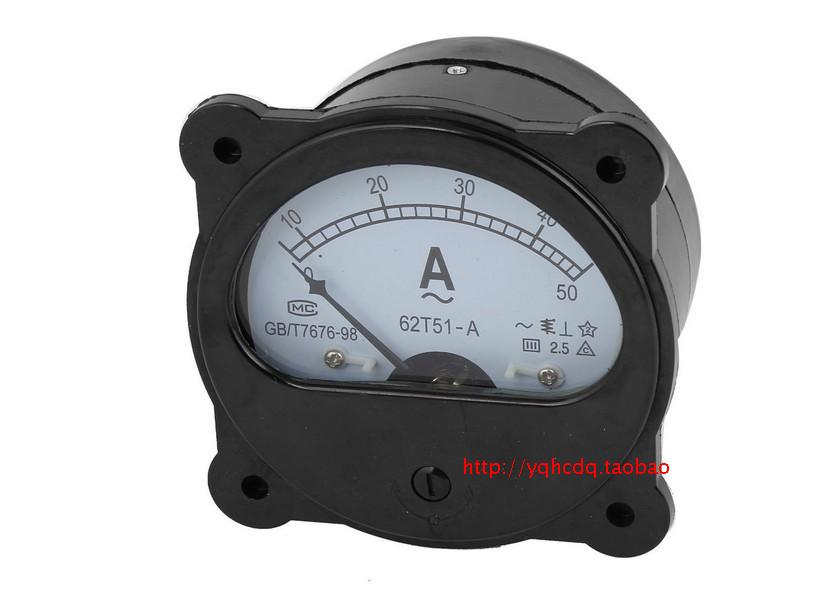 指针式交流电流表62T51-10A 30A 50A 100/5A 200/5A规格齐全80MM
