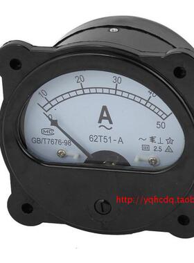 指针式交流电流表62T51-10A 30A 50A 100/5A 200/5A规格齐全80MM