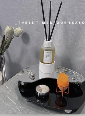 不规则亚克力镜面托盘香薰底托家居ins玄关桌面装饰摆件拍照道具