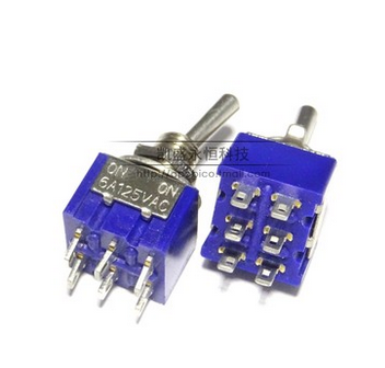 优质|钮子开关 拨动开关MTS202 3A/250V 6A/125V双联 6脚2档