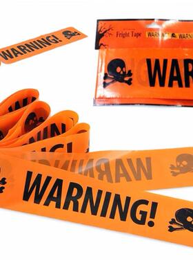 Halloween Warning Tape Signs Halloween Props Window Prop