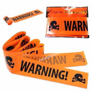 Halloween Warning Tape Signs Halloween Props Window Prop