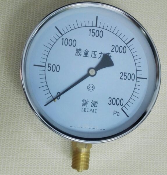 定货 3000pa 膜盒压力表 表径150mm ye-150 0-3kpa 螺纹m20x1.5